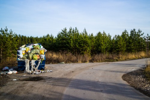 Professional waste clearance team in action