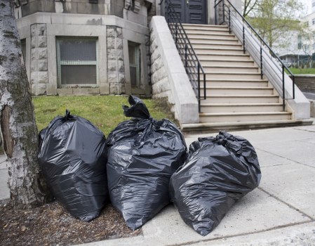 Modern waste removal vehicles in Beckenham