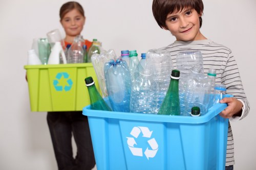 Waste collection trucks operating in Beckenham