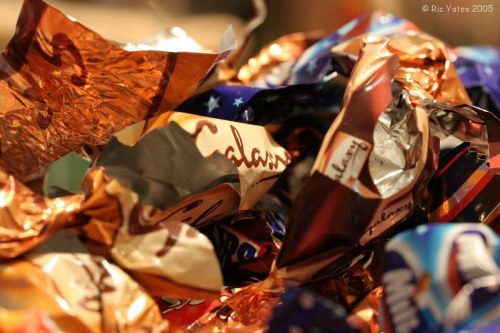 Folder of complaint records and improvement notes for garden clearance services