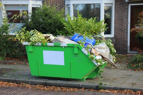 Variety of business waste types being sorted